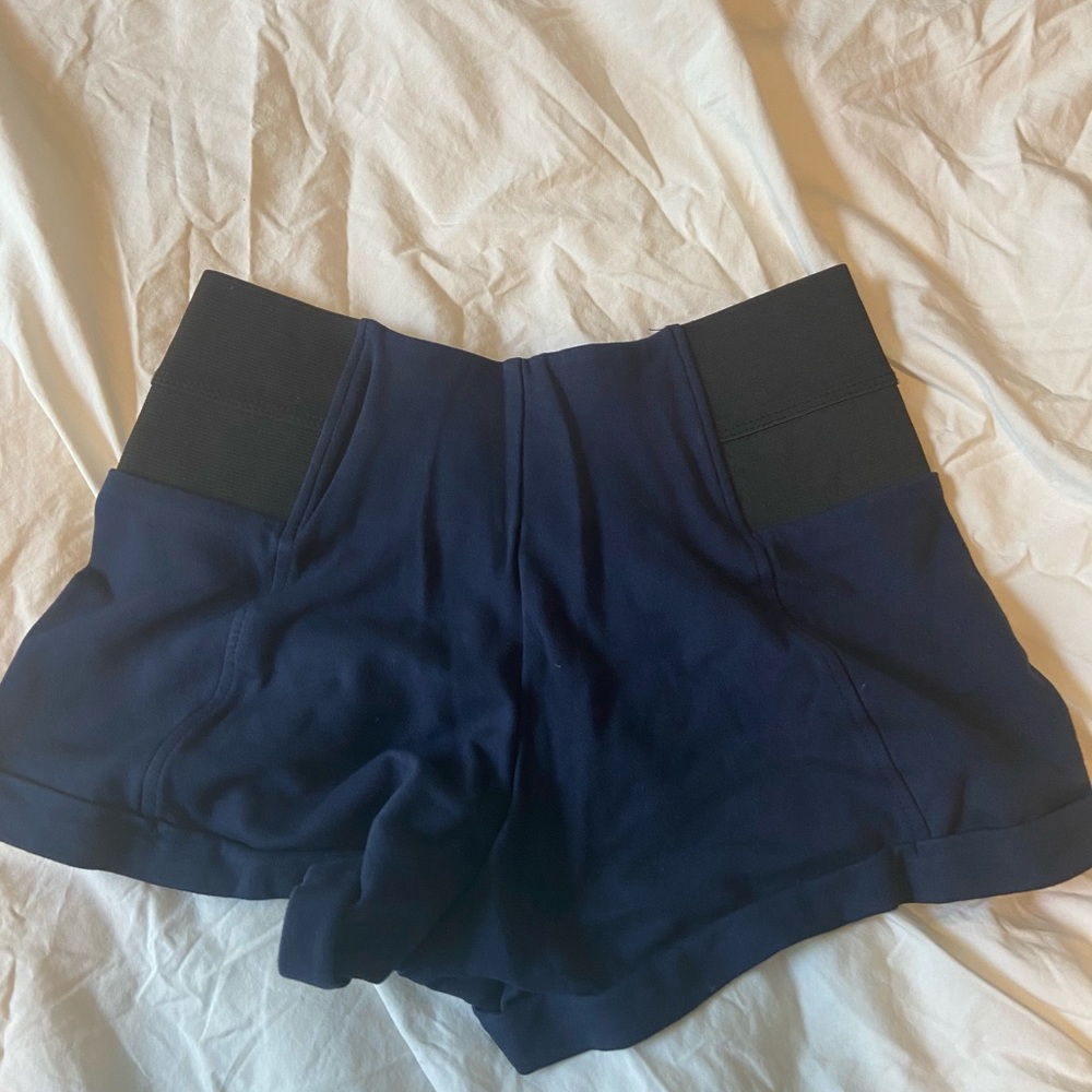 Blue short shorts